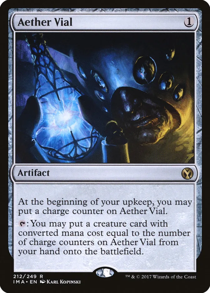 2017 Iconic Masters Aether Vial rare #212 unlisted card image