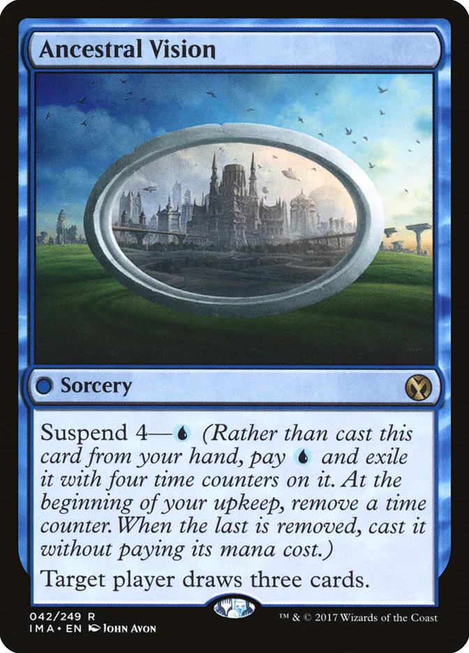 2017 Iconic Masters Ancestral Vision rare #42 unlisted card image