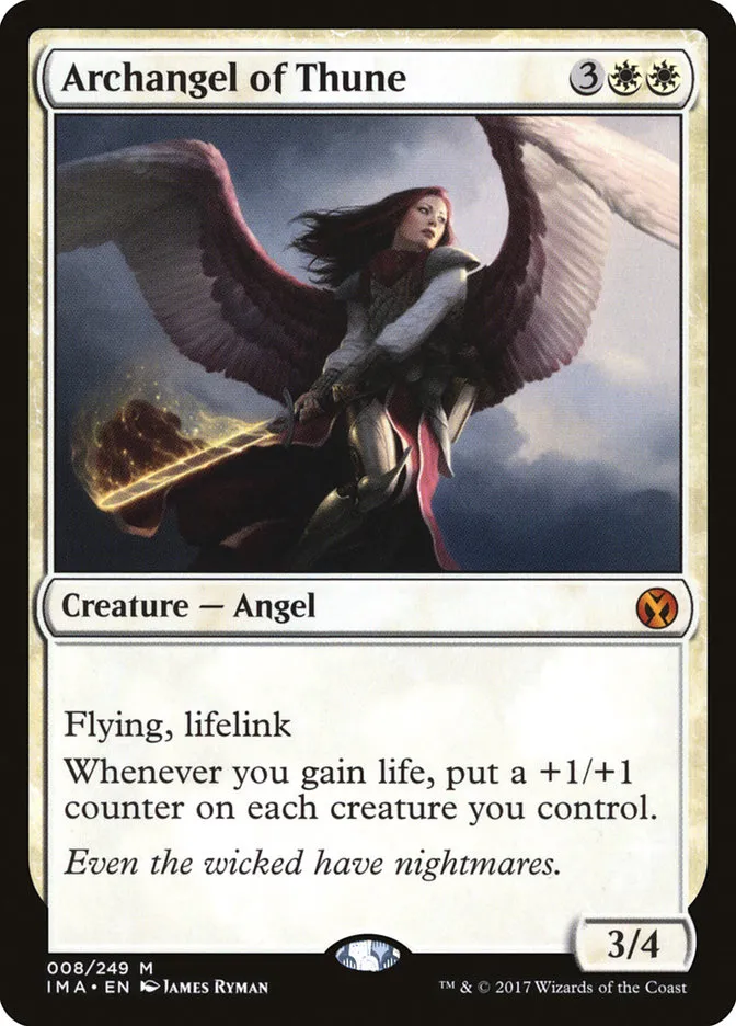 2017 Iconic Masters Archangel of Thune mythic #8 unlisted card image
