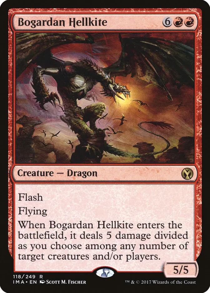 2017 Iconic Masters Bogardan Hellkite rare #118 unlisted card image