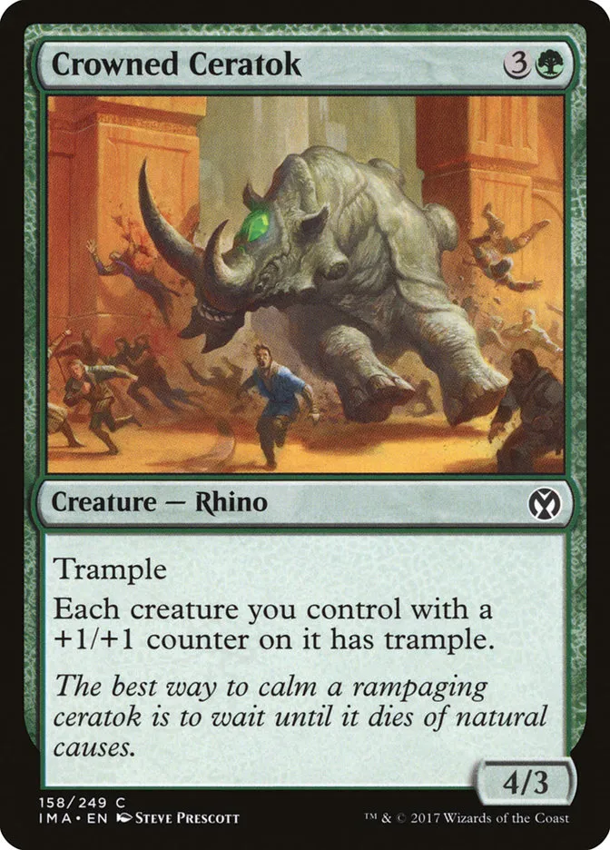 2017 Iconic Masters Crowned Ceratok common #158 unlisted card image