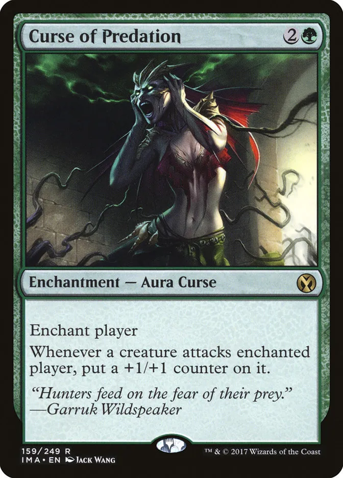2017 Iconic Masters Curse of Predation rare #159 unlisted card image