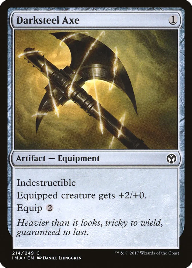 2017 Iconic Masters Darksteel Axe common #214 unlisted card image