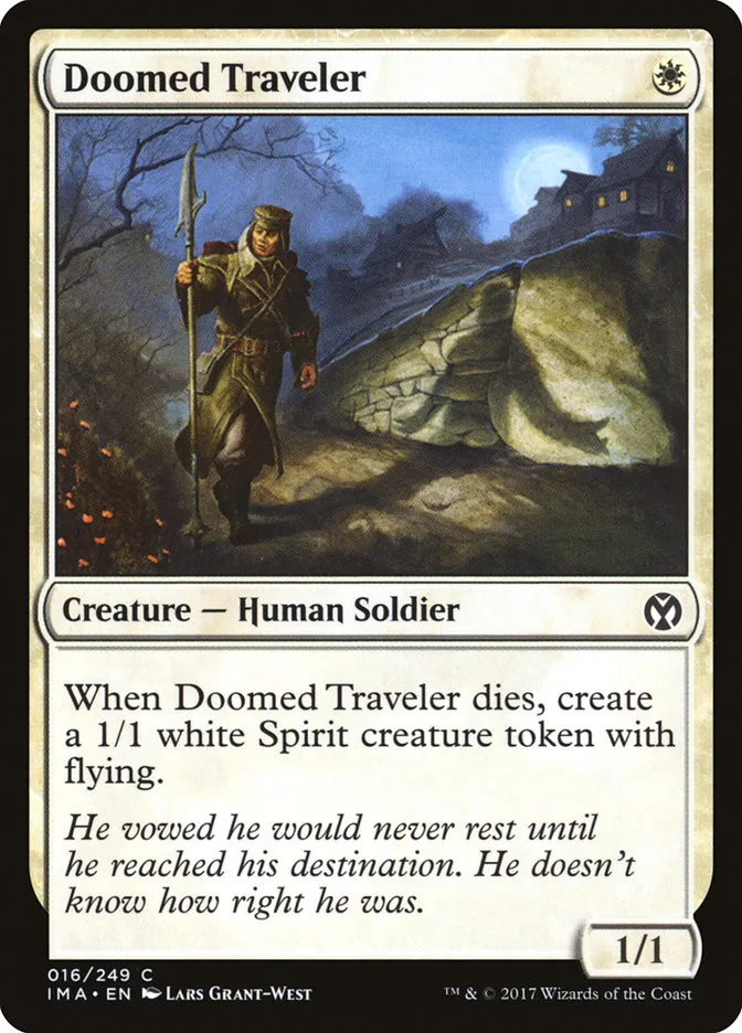 2017 Iconic Masters Doomed Traveler common #16 unlisted card image