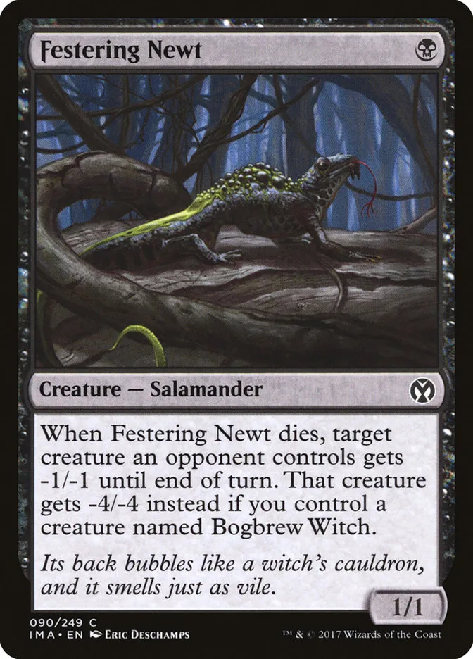 2017 Iconic Masters Festering Newt common #90 unlisted card image