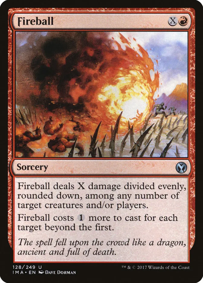2017 Iconic Masters Fireball uncommon #128 unlisted card image