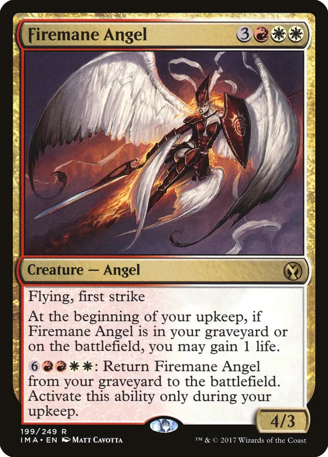 2017 Iconic Masters Firemane Angel rare #199 unlisted card image
