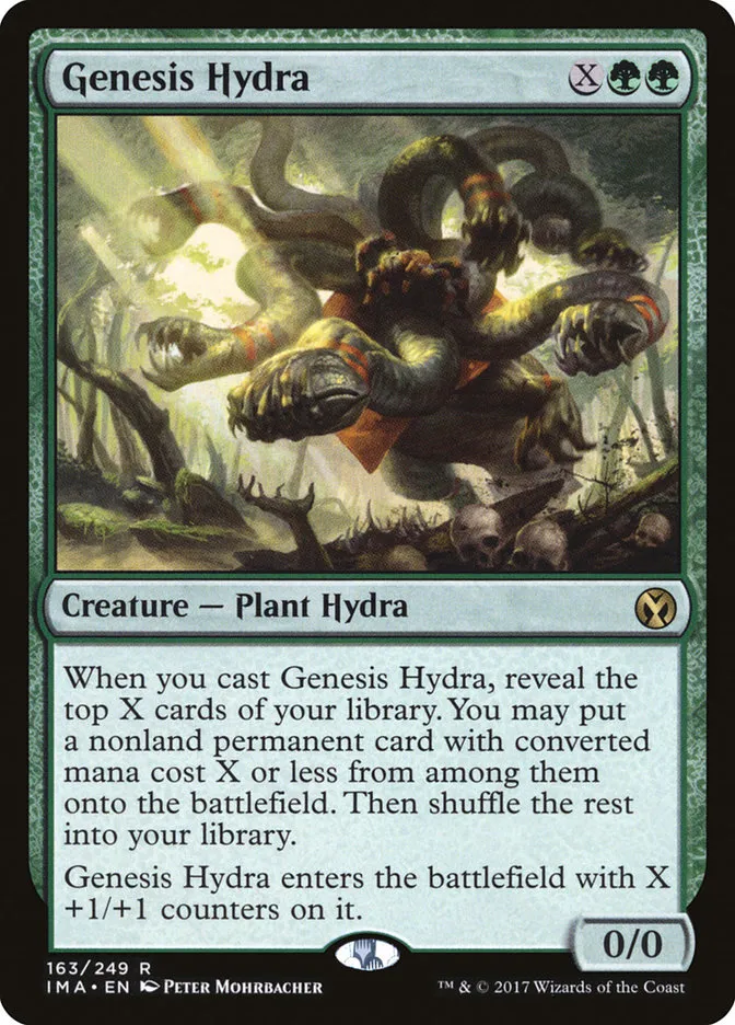 2017 Iconic Masters Genesis Hydra rare #163 unlisted card image