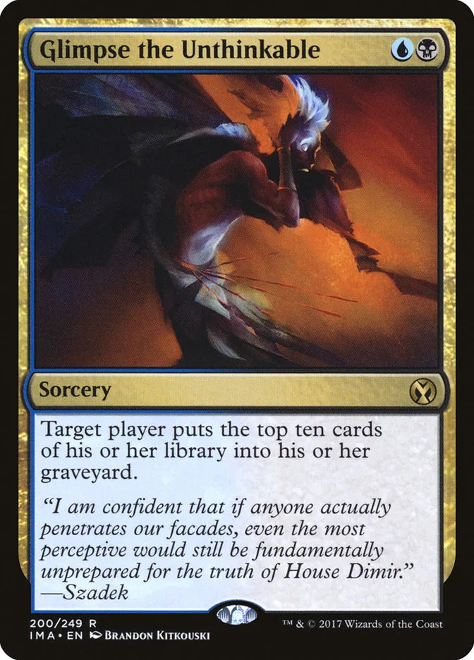 2017 Iconic Masters Glimpse the Unthinkable rare #200 unlisted card image