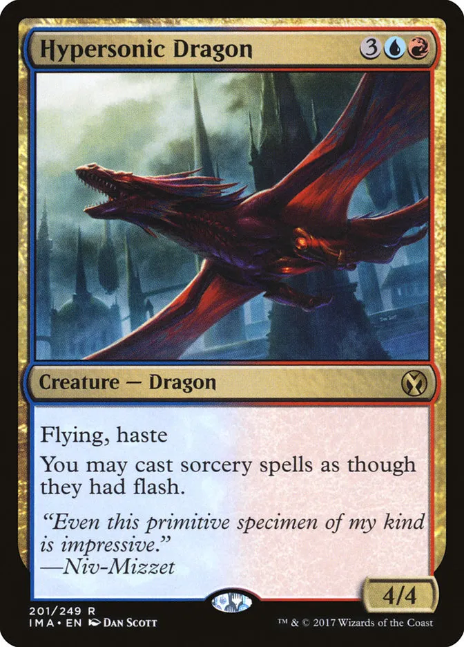 2017 Iconic Masters Hypersonic Dragon rare #201 unlisted card image