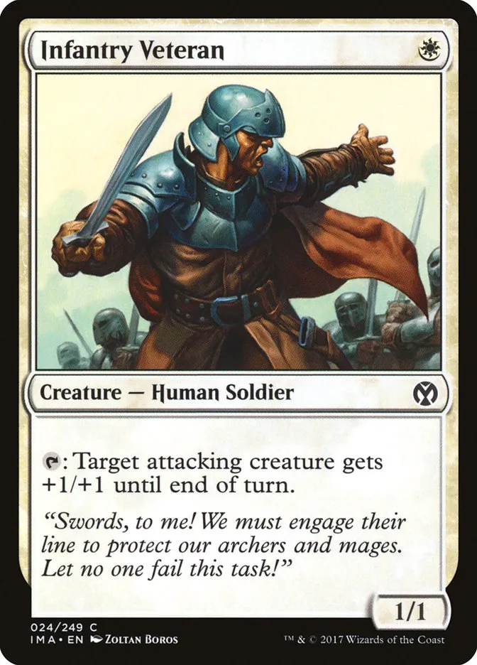 2017 Iconic Masters Infantry Veteran common #24 unlisted card image