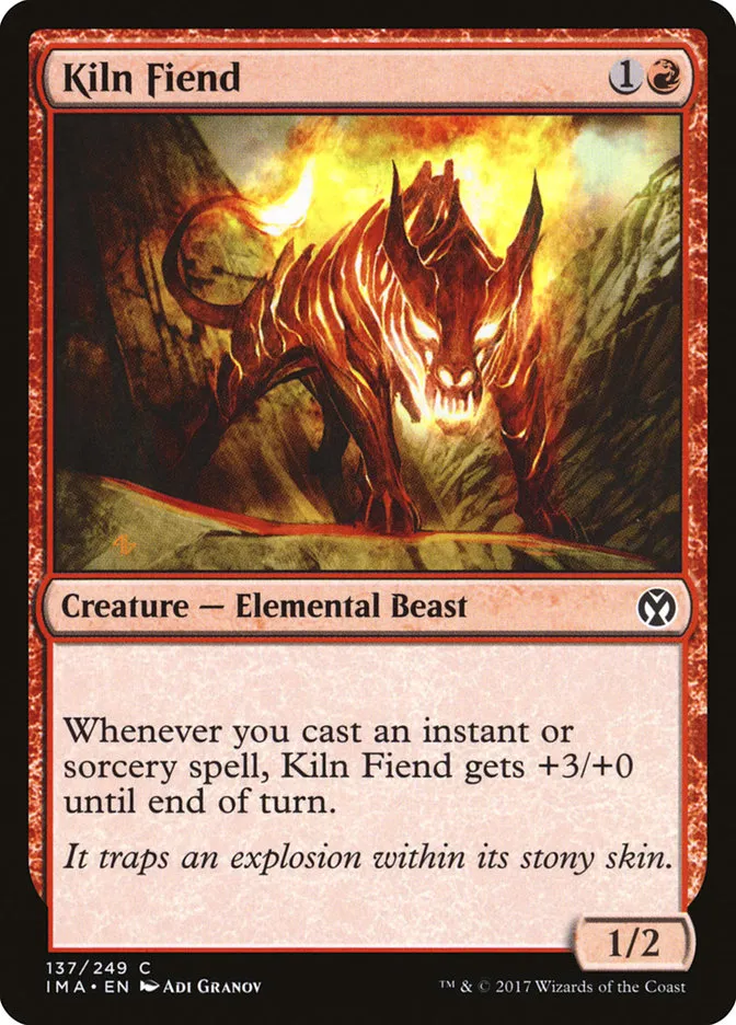 2017 Iconic Masters Kiln Fiend common #137 unlisted card image