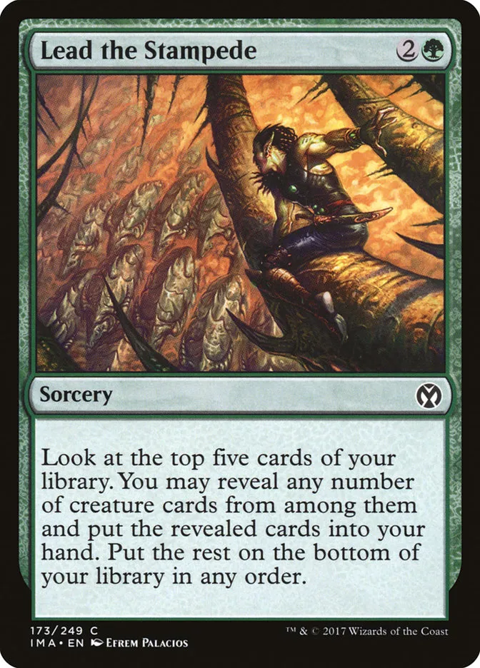 2017 Iconic Masters Lead the Stampede common #173 unlisted card image