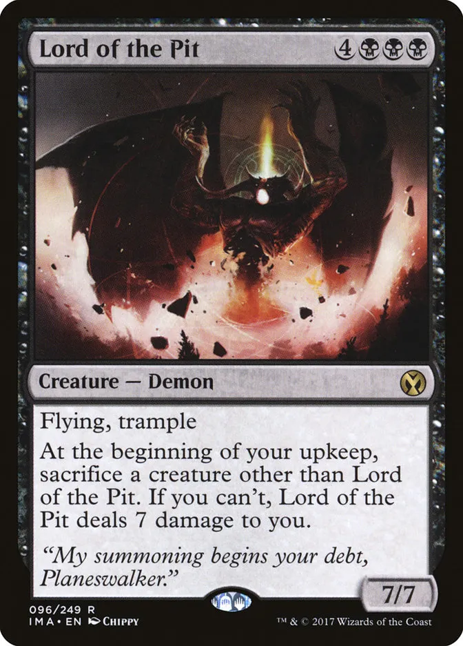 2017 Iconic Masters Lord of the Pit rare #96 unlisted card image