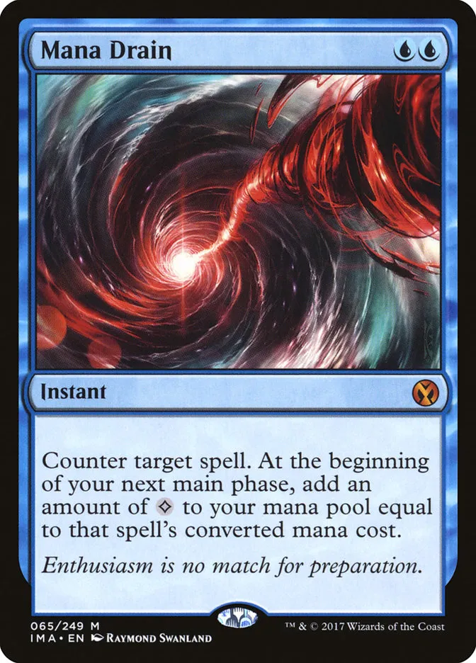 2017 Iconic Masters Mana Drain mythic #65 unlisted card image