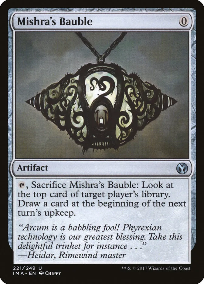 2017 Iconic Masters Mishra's Bauble uncommon #221 unlisted card image