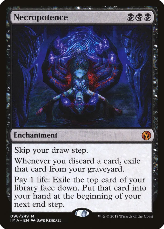 2017 Iconic Masters Necropotence mythic #98 unlisted card image