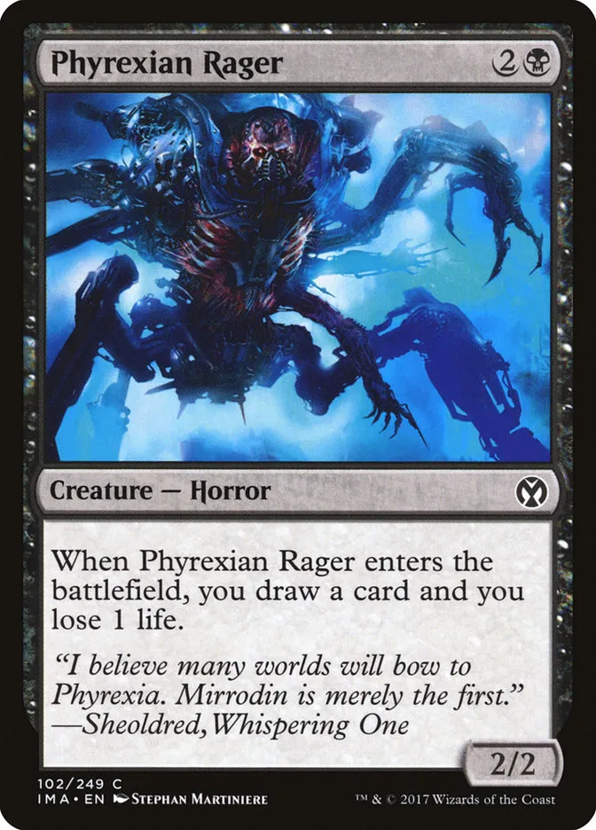2017 Iconic Masters Phyrexian Rager common #102 unlisted card image