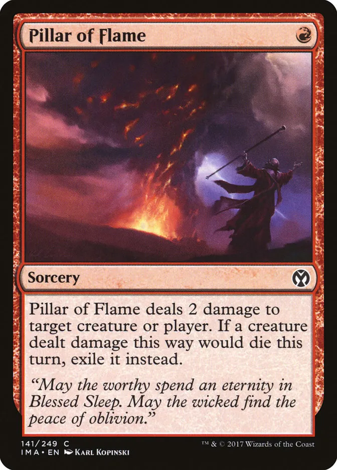 2017 Iconic Masters Pillar of Flame common #141 unlisted card image