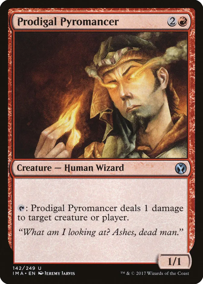 2017 Iconic Masters Prodigal Pyromancer uncommon #142 unlisted card image