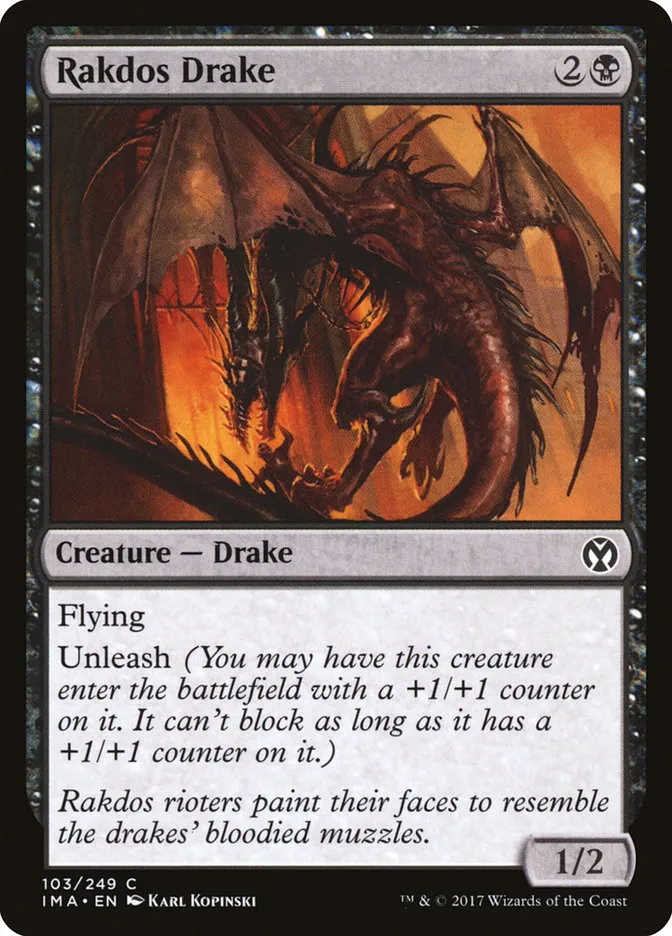 2017 Iconic Masters Rakdos Drake common #103 unlisted card image