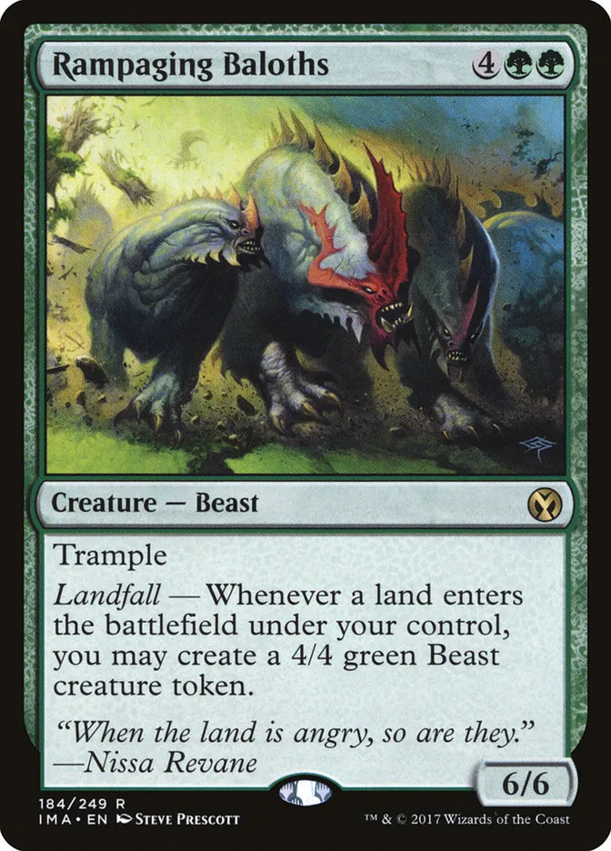 2017 Iconic Masters Rampaging Baloths rare #184 unlisted card image