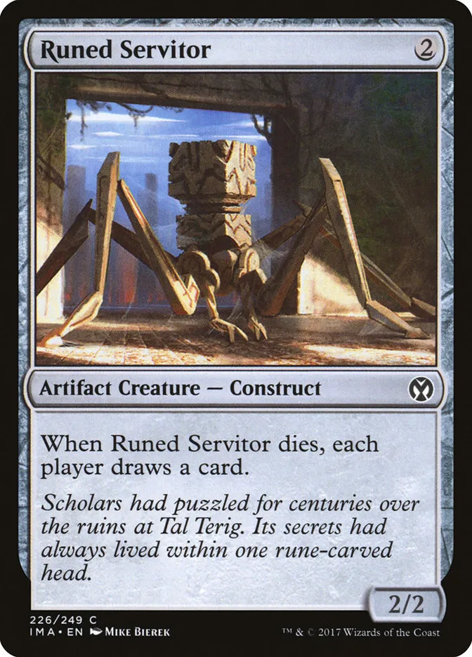 2017 Iconic Masters Runed Servitor common #226 unlisted card image