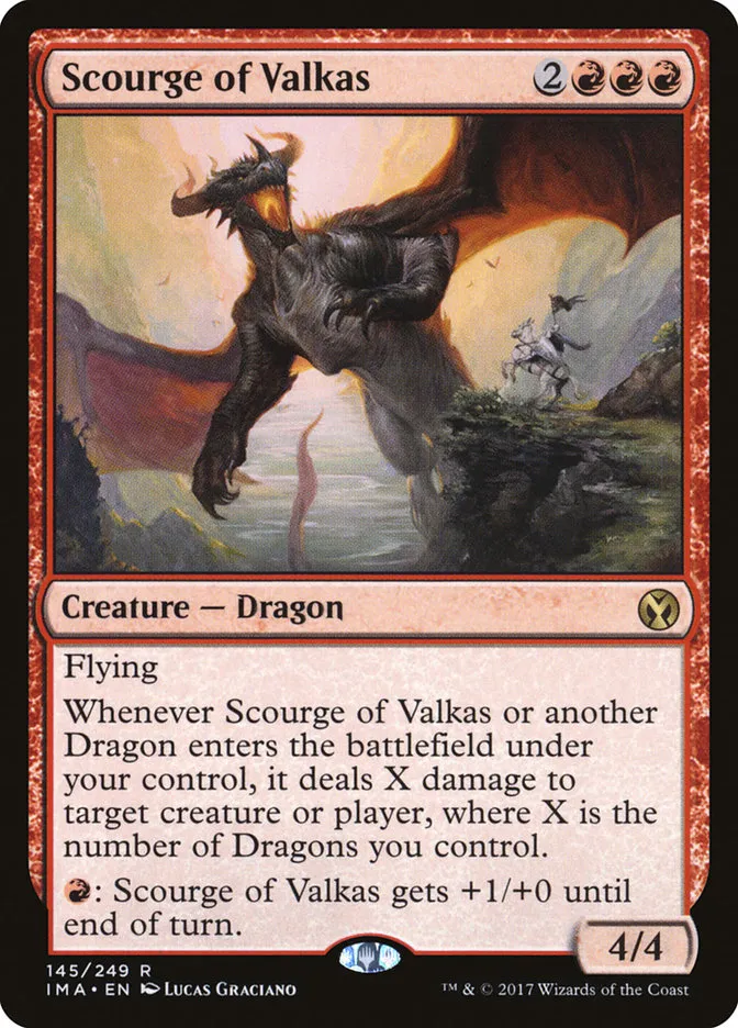 2017 Iconic Masters Scourge of Valkas rare #145 unlisted card image