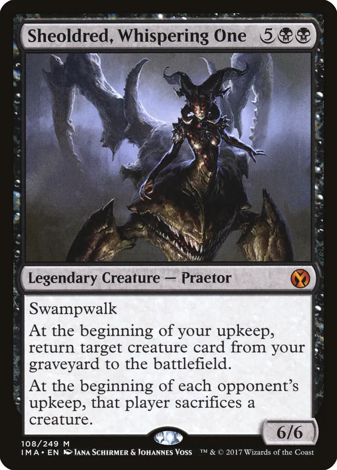 2017 Iconic Masters Sheoldred, Whispering One mythic #108 unlisted card image