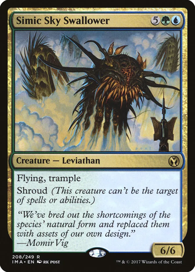 2017 Iconic Masters Simic Sky Swallower rare #208 unlisted card image