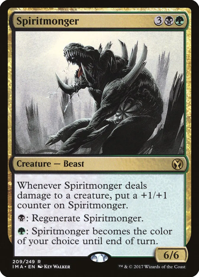 2017 Iconic Masters Spiritmonger rare #209 unlisted card image