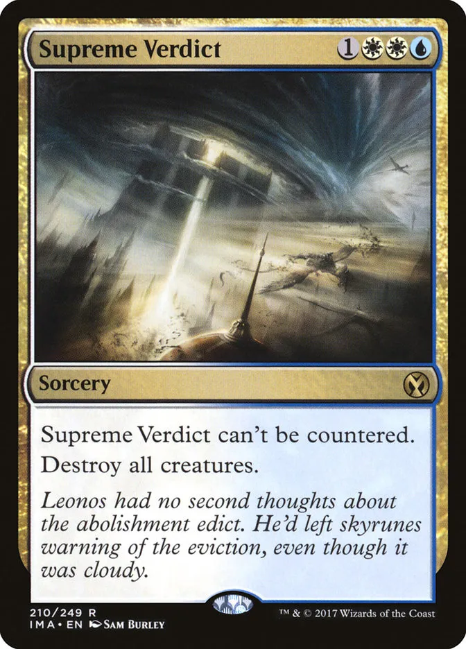 2017 Iconic Masters Supreme Verdict rare #210 unlisted card image