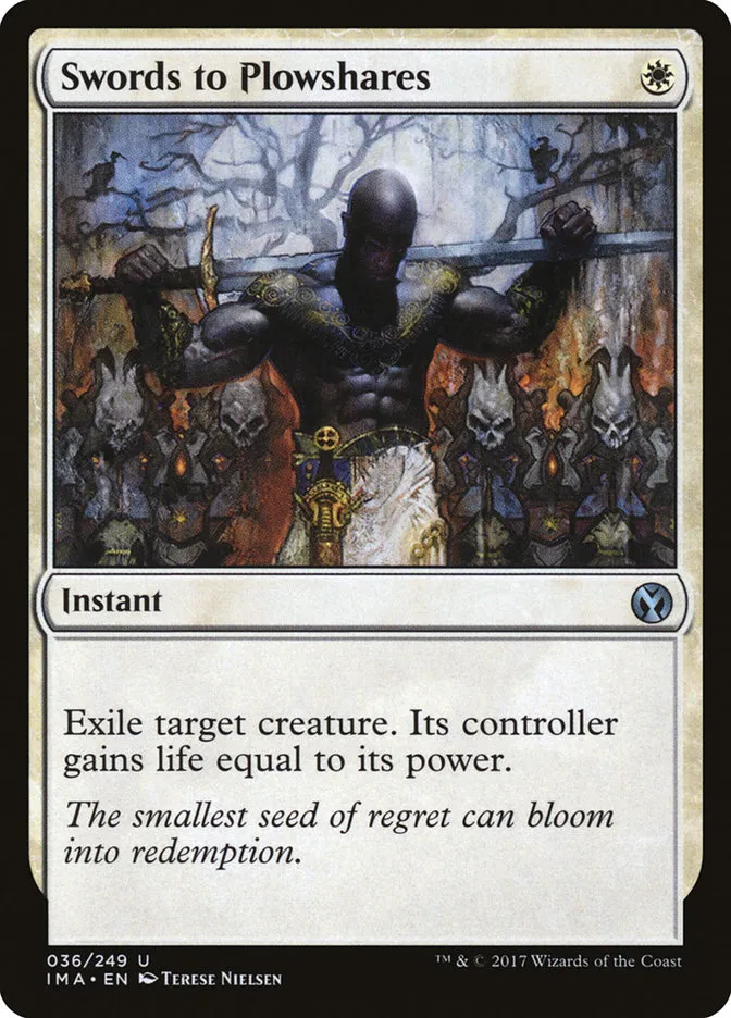 2017 Iconic Masters Swords to Plowshares uncommon #36 unlisted card image
