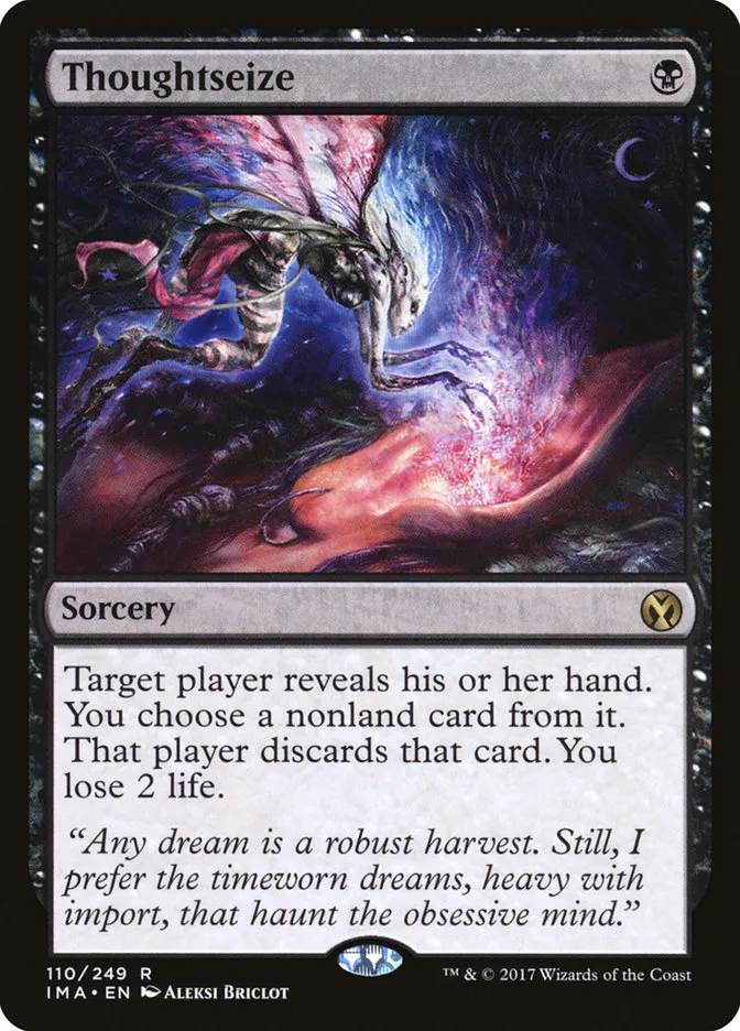 2017 Iconic Masters Thoughtseize rare #110 unlisted card image