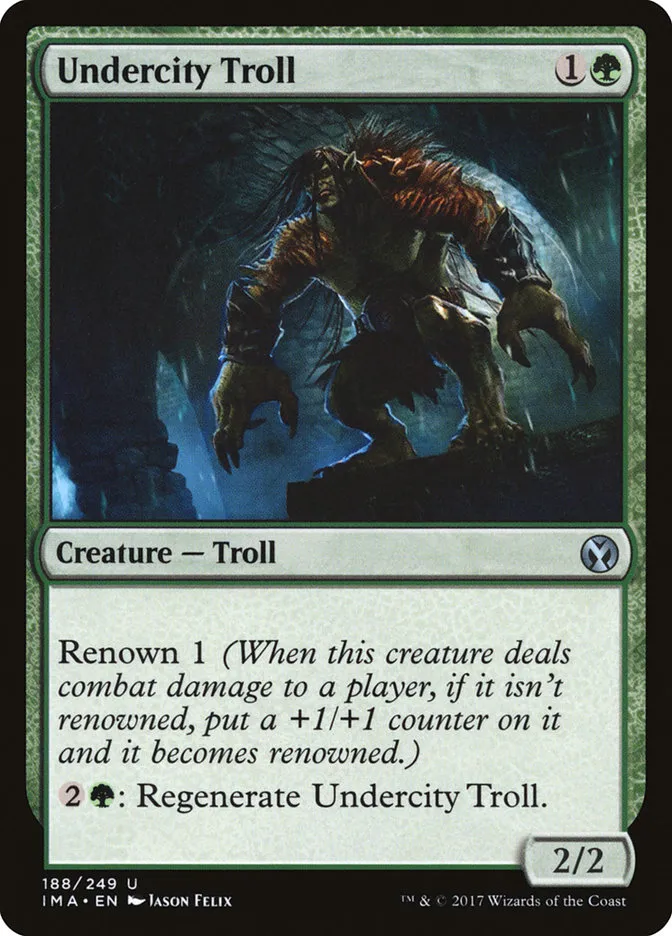 2017 Iconic Masters Undercity Troll uncommon #188 unlisted card image