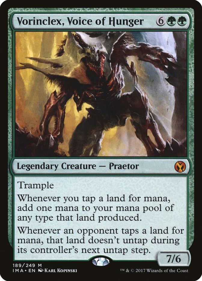 2017 Iconic Masters Vorinclex, Voice of Hunger mythic #189 unlisted card image