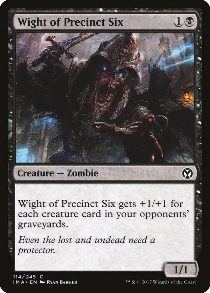 2017 Iconic Masters Wight of Precinct Six common #114 unlisted card image