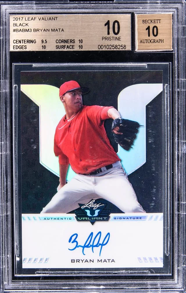 2017 Leaf Bryan Mata Valiant Black #BA-BM3 card image