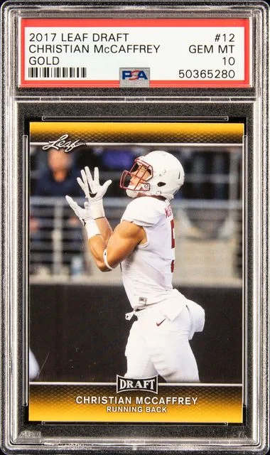 2017 Leaf Christian McCaffrey Draft Gold #12 card image