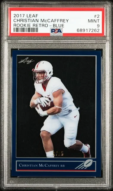 2017 Leaf Christian Mccaffrey Retro Blue #2 card image