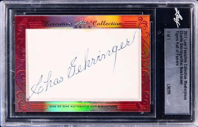 2017 Leaf Executive Collection Masterpiece Charlie Gehringer/Hal Newhouser #no-number card image