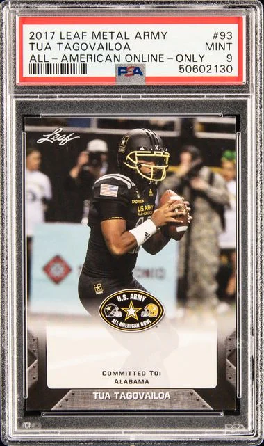 2017 Leaf Metal Tua Tagovailoa Army All-American Online-Only #93 card image