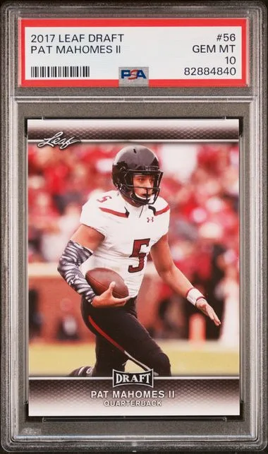 2017 Leaf Pat Mahomes II Draft #56 card image