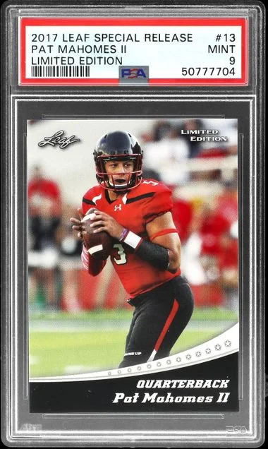 2017 Leaf Patrick Mahomes II Special Release Limited Edition #13 card image