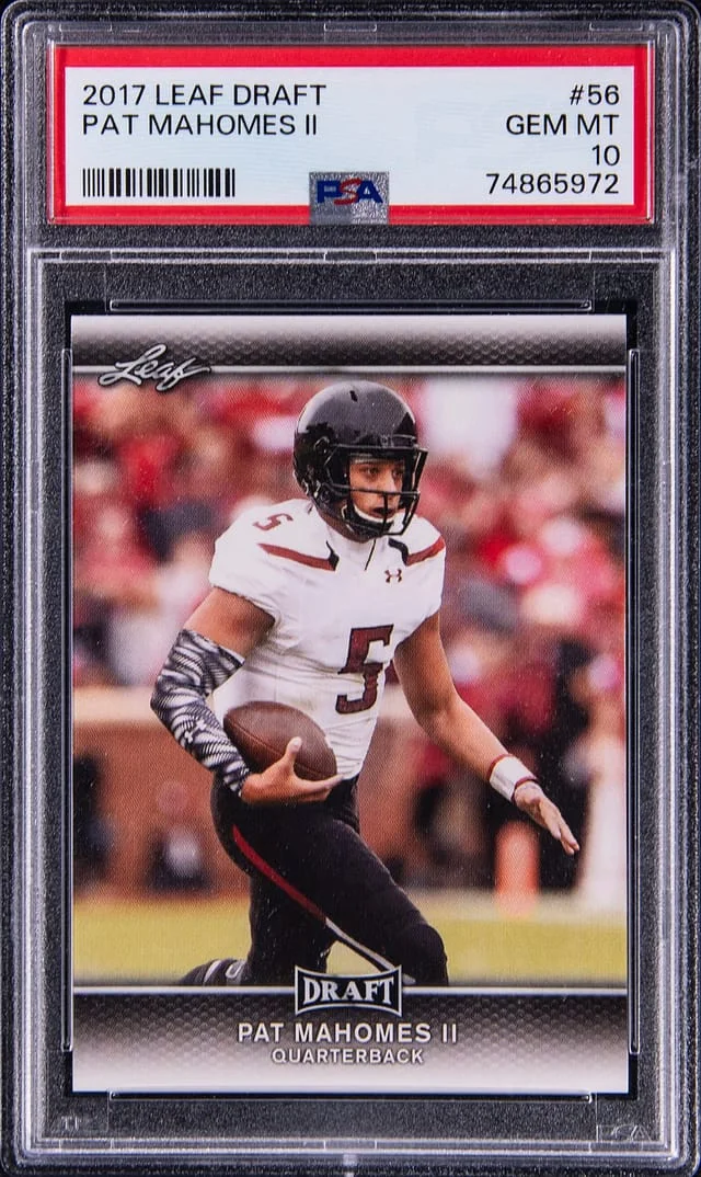 2017 Leaf Patrick Mahomes II Draft #56 card image