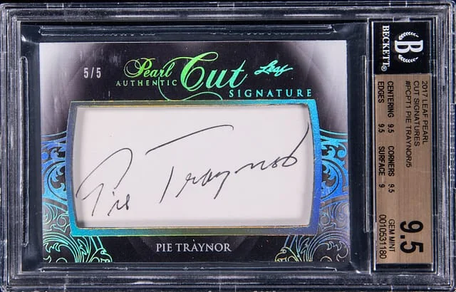 2017 Leaf Pie Traynor Pearl Cut Signatures #PC-PT1 card image