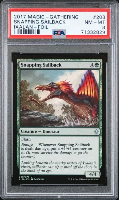 2017 Magic: The Gathering Ixalan Foil Snapping Sailback #208 card image