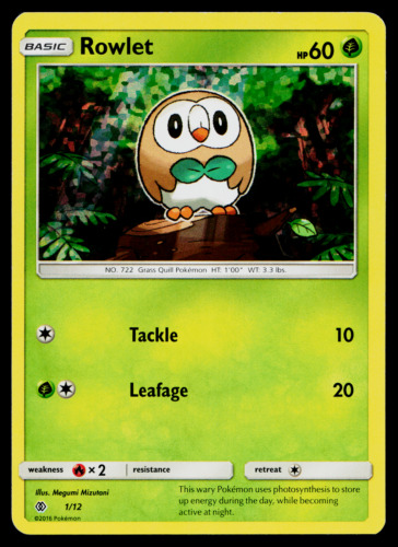 2017 McDonald's Collection 2017 Rowlet McDonald's Promo #01/12 McDonald's Promo card image