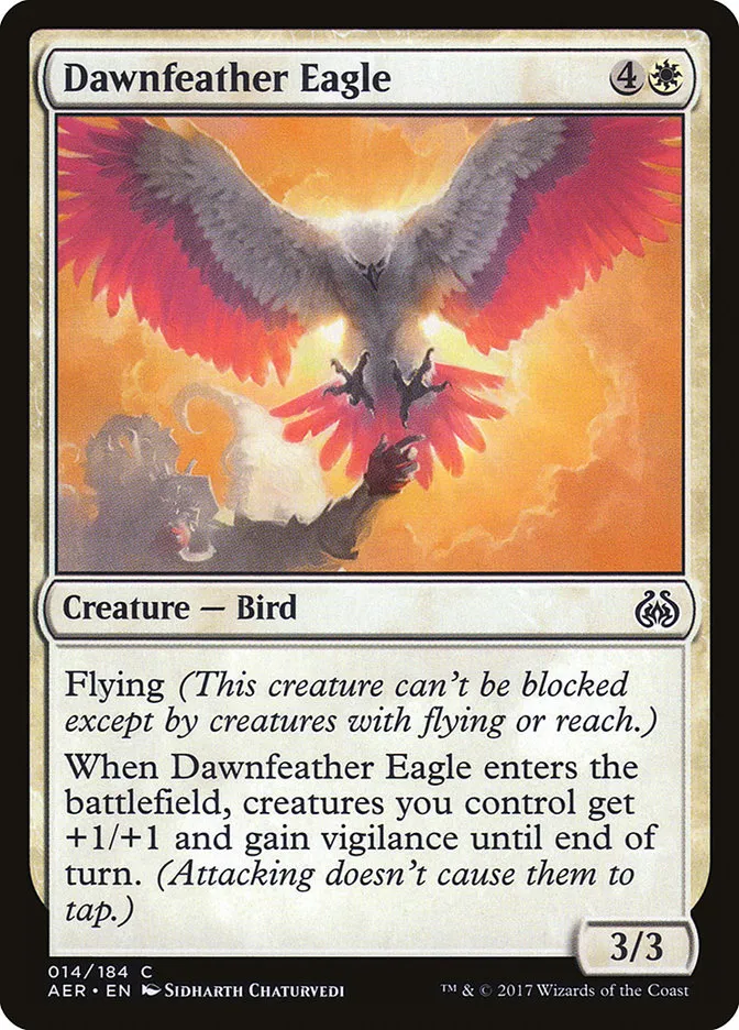 2017 Aether Revolt Dawnfeather Eagle #14† common card image