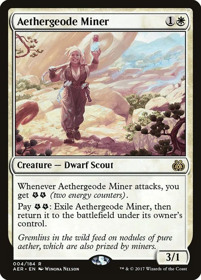 2017 Aether Revolt Aethergeode Miner rare #4 rare card image